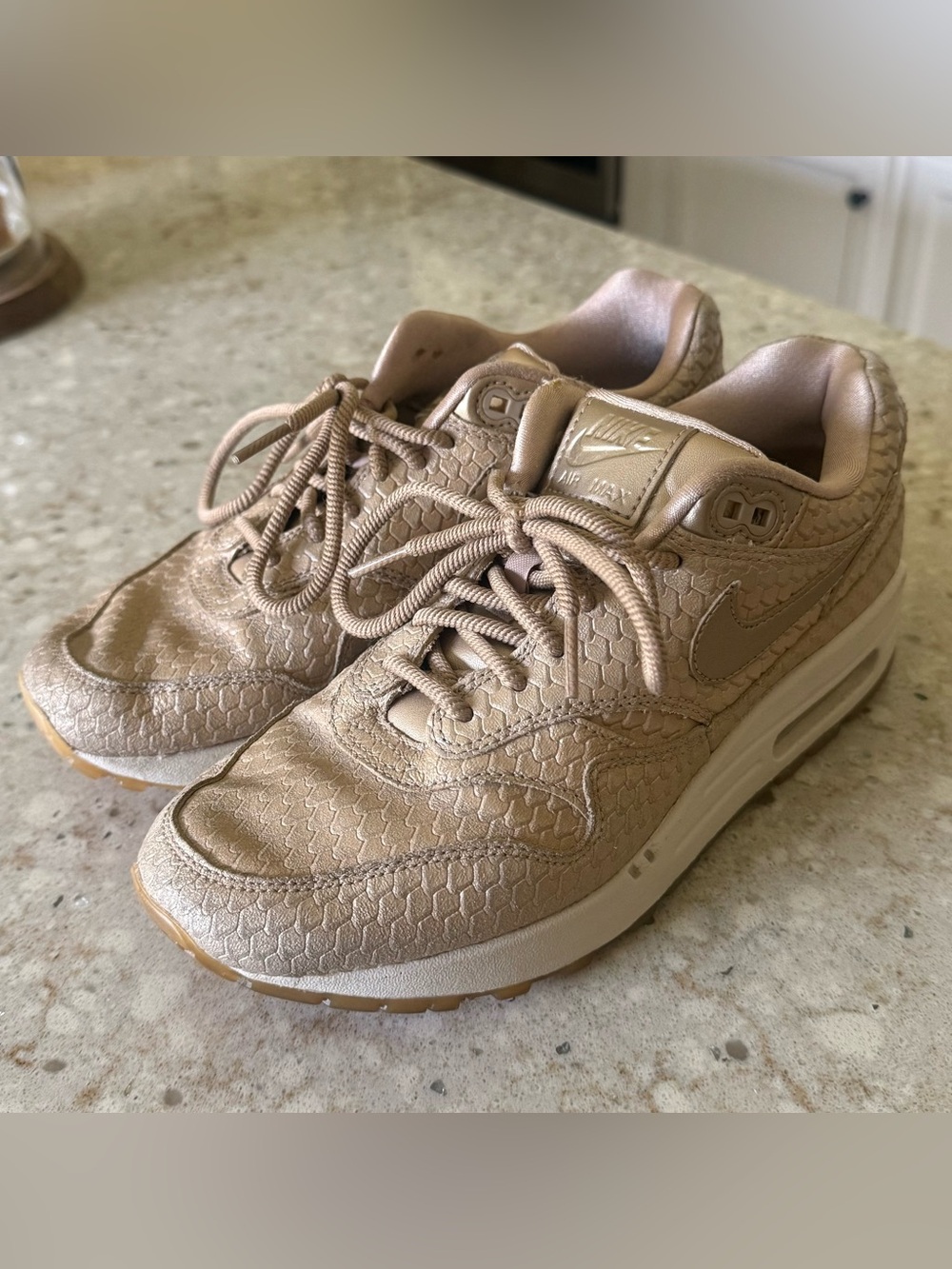 Nike Women's Air Max 1 Premium Sneakers - Gold Fish
